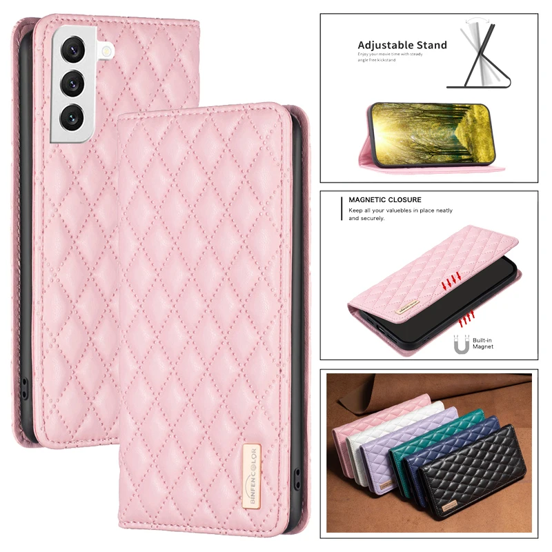 

Case For Samsung Galaxy S22+ S22 Ultra S 22 Plus 5G G901 G908 G906 Skin Friendly Flip Wallet Leather Magnetic Phone Cover Coque