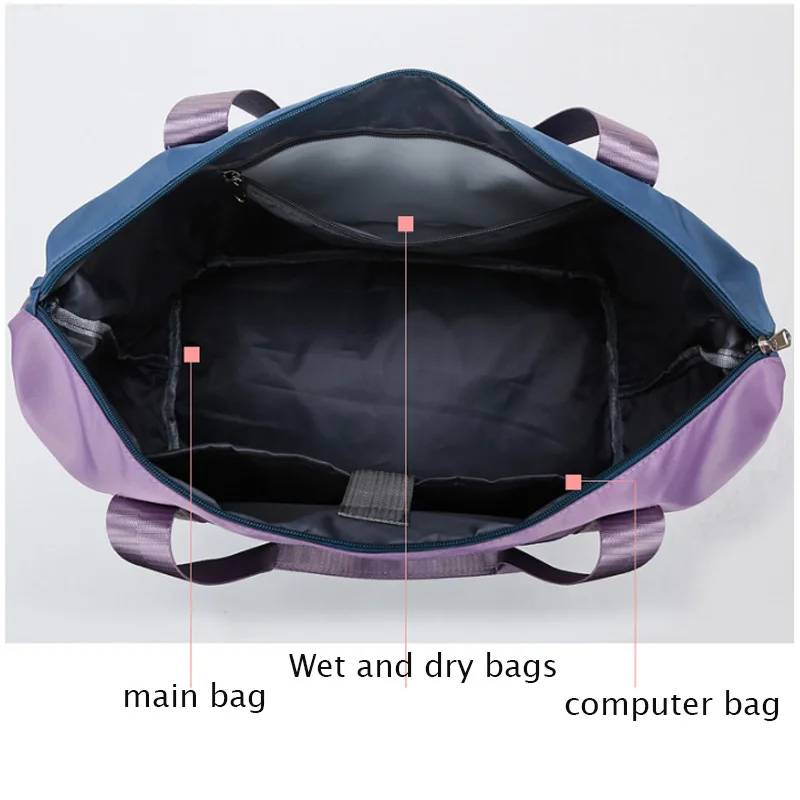 Large Capacity Thicken Travel Bags Waterproof Luggage Tote Handbag Travel Duffle Bag Gym Yoga Storage Shoulder Bag For Women Men