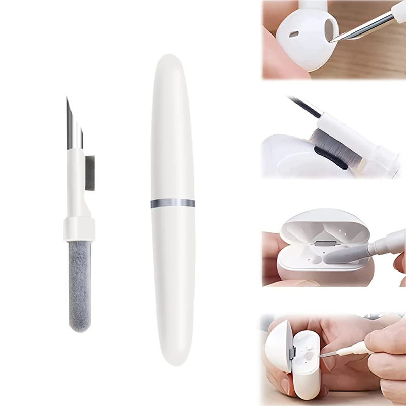 

Bluetooth Earbuds Cleaning Pen White Small Brush Earbuds Bluetooth Earphones Case Dust Cleaner Earbuds Accessories Cleaning Tool