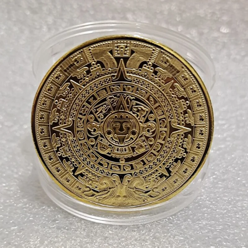 

Mayan coin commemorative coin pyramid coin commemorative medal of Mexican handicraft foreign currency coin foreign trade badge