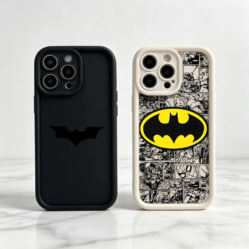 Фото Противоударный силиконовый чехол B-Batmans Hero для iPhone 17 Air, 16E, 15, 14 Plus, 13, 12 Mini, 11 Pro Max №1