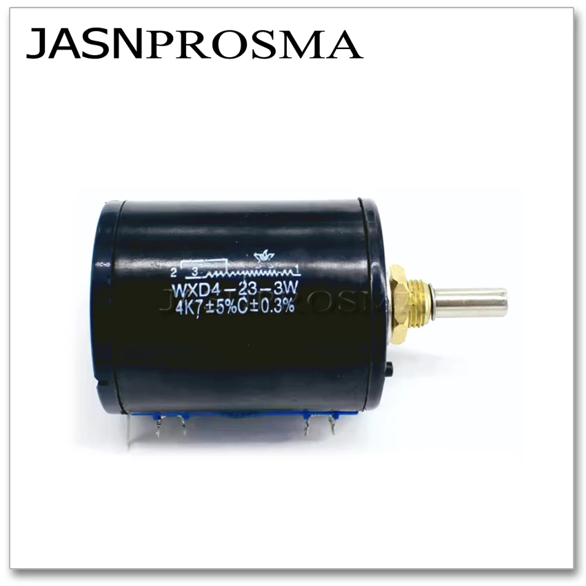 Фото JASNPROSMA 5 шт. WXD4-23-3W 1K 2.2K 4.7K 10K 22K 47K 2K2 4K7 Ом WXD4-23 3W Проволочный регулируемый триммерный резистор-потенциометр №2