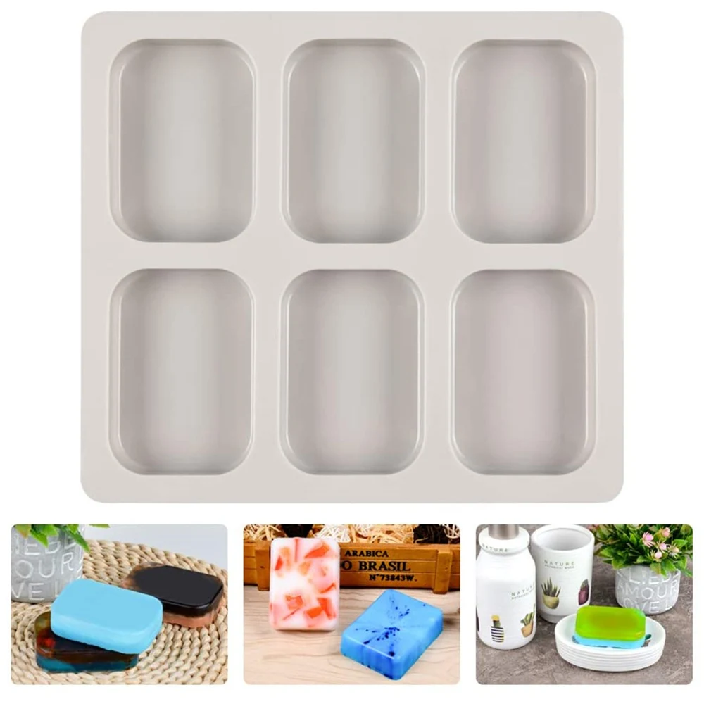 

Silicone Soap Mold Geometry Shaped Handmade Mould for Soap Making Cake Muffin Loaf Pudding Diy Resin Candle Molds Supplies Tool