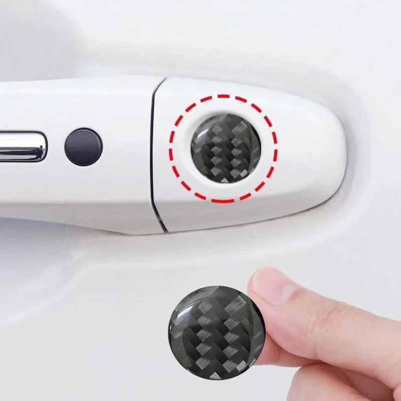 4pcs 20mm Car Lock Keyhole Decoration Stickers for skoda Octavia a5 a7 2 rapid Fabia YETI superb vw passat Bora POLO