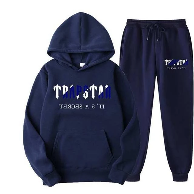 TRAPSTAR Printed tracksuit for men 14 color warm two loose hoodie Hoodie + pant hoodie Jogging hoodie set