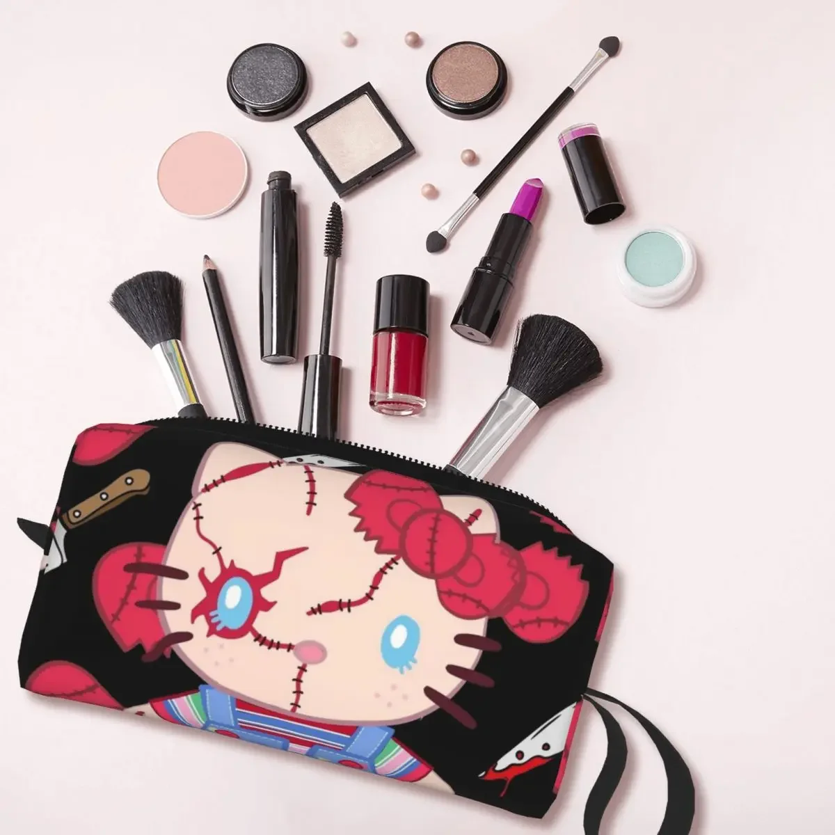 Косметичка Hello Kitty вместительная стильная сумка для путешествий