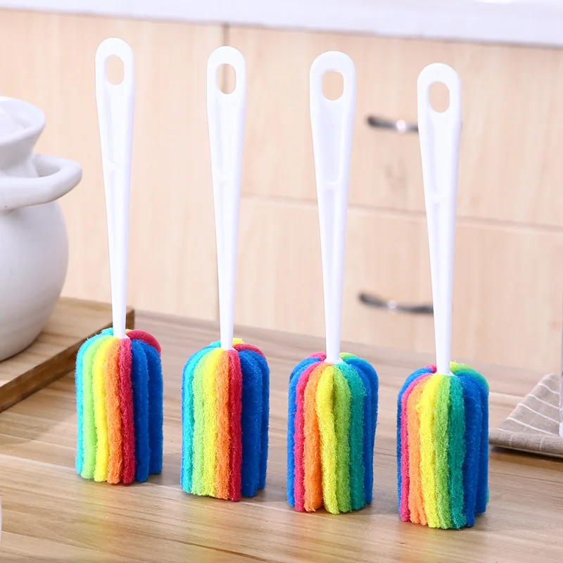 

5Pcs Cup Brush Kitchen Cleaning Tool Sponge Brush for Wineglass Bottle Coffe Tea Glass Cup Mug Handle Brush Wholesale