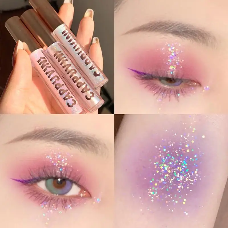 

7 Colors Liquid Eyeshadow Brighten Lying Silkworm Stick Sparkling Eyes Shimmer Highlighter Shiny Sequins Eyeshadow