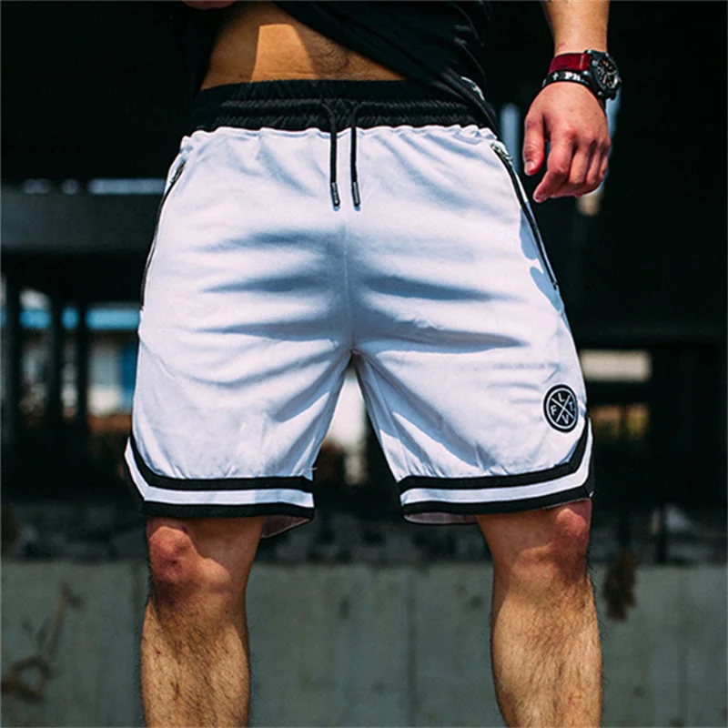 Fitness Sports Breathable Mesh Shorts Men's Summer Running Training Basketball Pants Quick Dry Hip Hop Y2K Pocket Pants