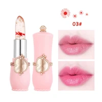 for girl 8g transparent moist hydrating lip glaze lip balm 3 color change flower moisturized