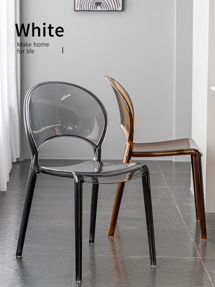 Прозрачный стул в скандинавском стиле современный пластиковый из поликарбоната