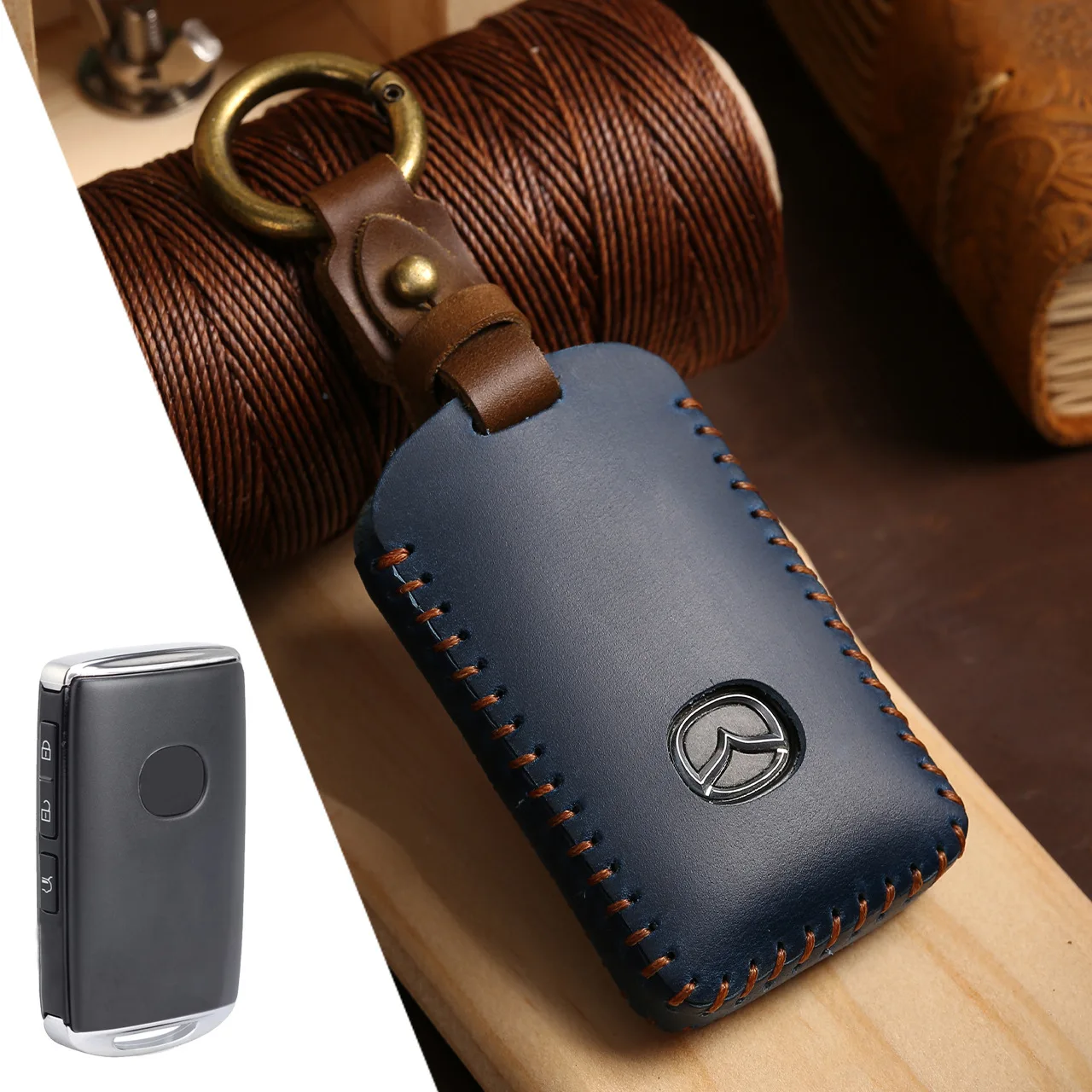 

Чехол для автомобильного ключа для Mazda 3 Alexa CX5 CX8 CX4 2019 2020, 3 кнопки, умный пульт дистанционного управления, аксессуары для ключей, держатель, автомобильный Стайлинг