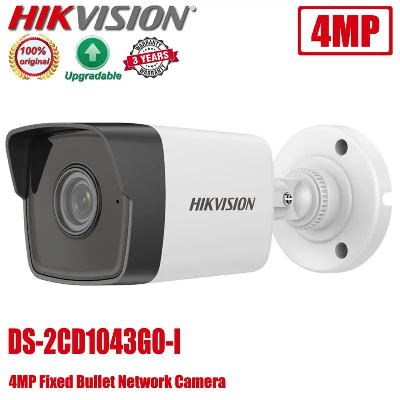 

Оригинальная Hikvision DS-2CD1043G0-I 4MP POE IR H.265 IP67 WDR сетевая цилиндрическая IP-камера