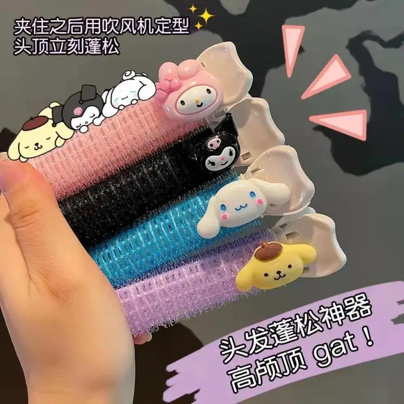 

Симпатичные аксессуары Sanrio, Мультяшные щипцы для завивки волос Kuromi My Melody Cinnamoroll, милые красивые бесшовные щипцы для укладки волос, подарок д...