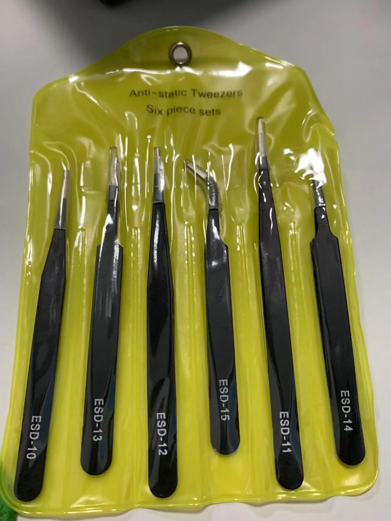 

Набор прецизионных пинцетов, 6 шт., улучшенные антистатические изогнутые пинцеты из нержавеющей стали для электроники, лабораторных работ, ювелирных изделий