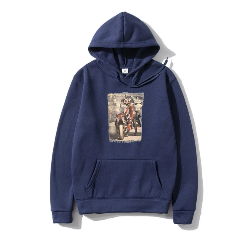 

2022 funny Pullover Barry Sheene 1980 Motorrad Men Warm Outerwear