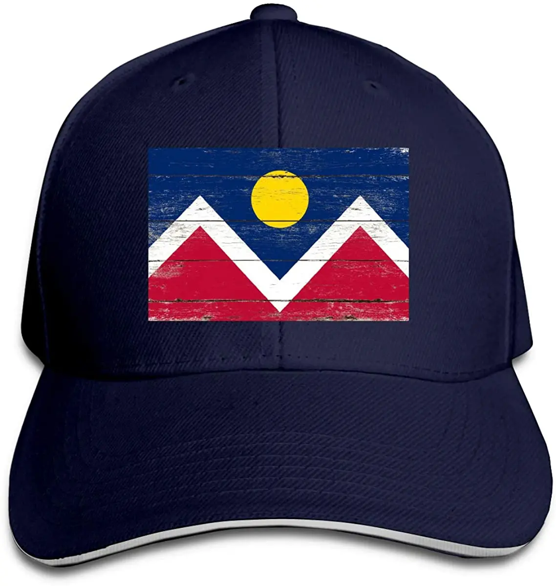 

Denver City Colorado State Flag Men Cotton Classic Baseball Cap Adjustable Size