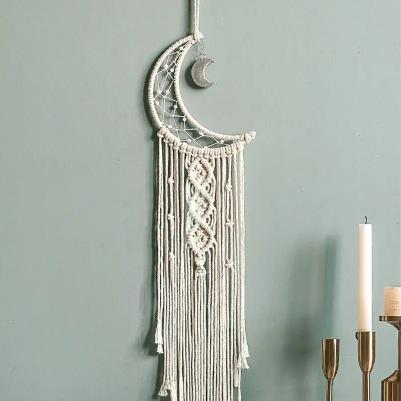 

Metal Dream Catcher Moon Hoop for DIY Handmade Dreamcatcher Macrame Material Accessories Craft B03E