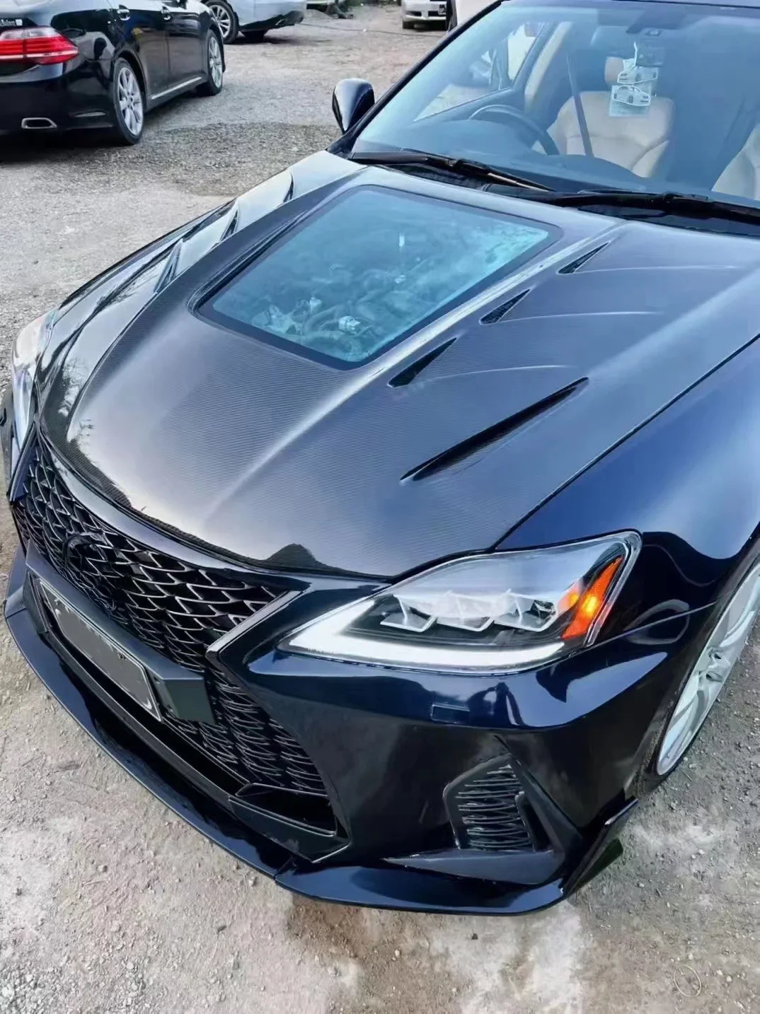 Автомобильные детали капот двигателя из углеродного волокна для Lexus IS IS250 IS300 ISF 2006