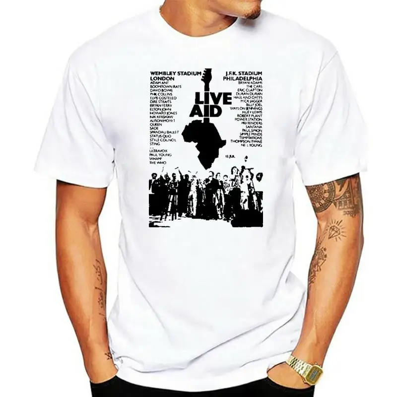 

Футболка LIVE AID EVENTO 1985 WE ARE THE WORLD ANNI 80 1 S-M-L-XL-2XL-3XL