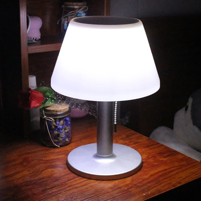 

Светодиодная настольная лампа на солнечной батарее, белый ночник, фонарь для улицы и помещения, настольные лампы с выключателем, 3 уровня ос...