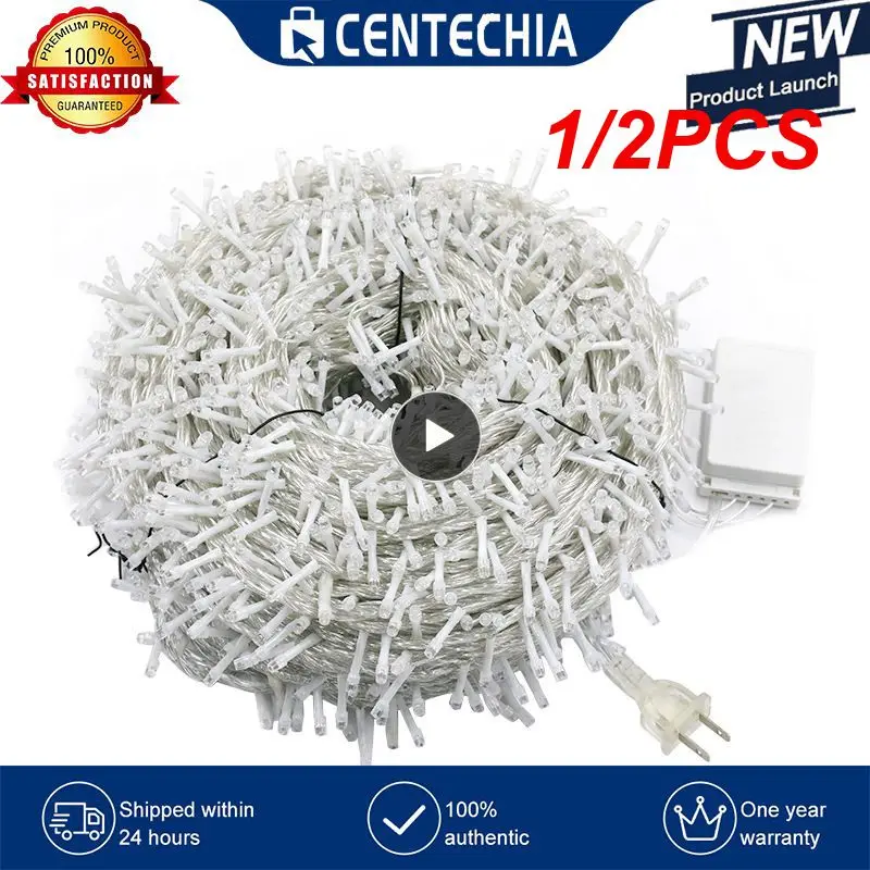 

Праздничные рождественские светодиодные гирлянды, 1/2 шт., 50 м, 30 м, 10 м, уличные светодиодные гирлянды, гирлянда, сказочное украшение для фотографий, свадьбы