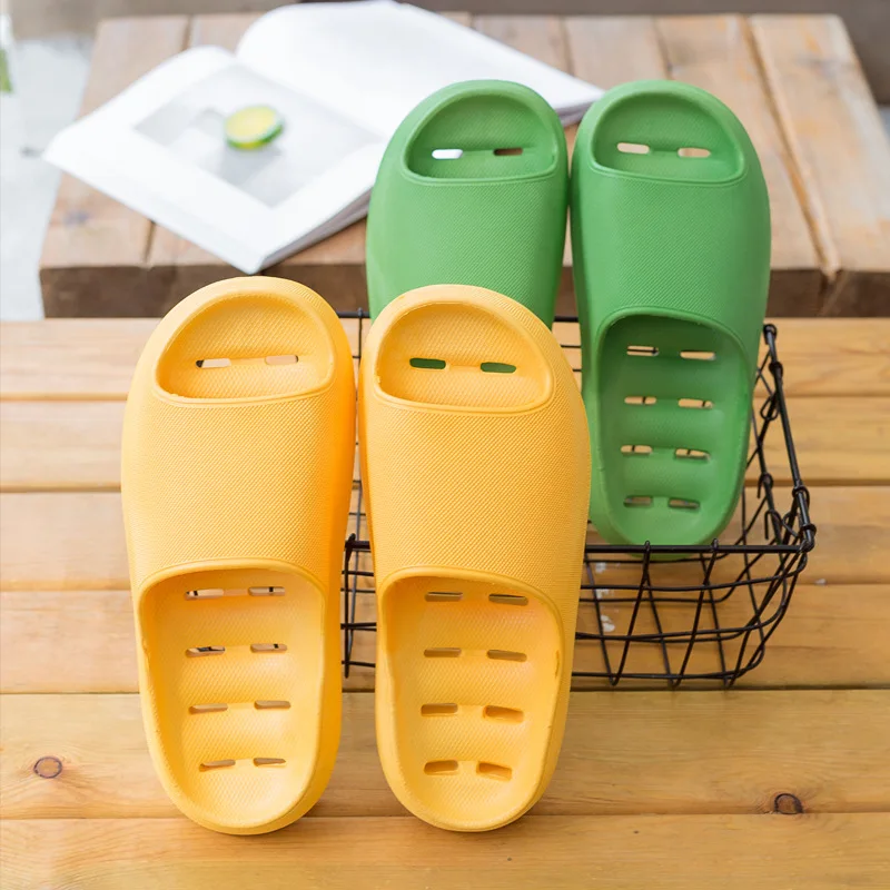 Fashion Home Slippers For Men Slip On Flats Hotel Indoor Floor Flat Shoes Female Slides Summer Non-slip Family Bathroom Sandals
