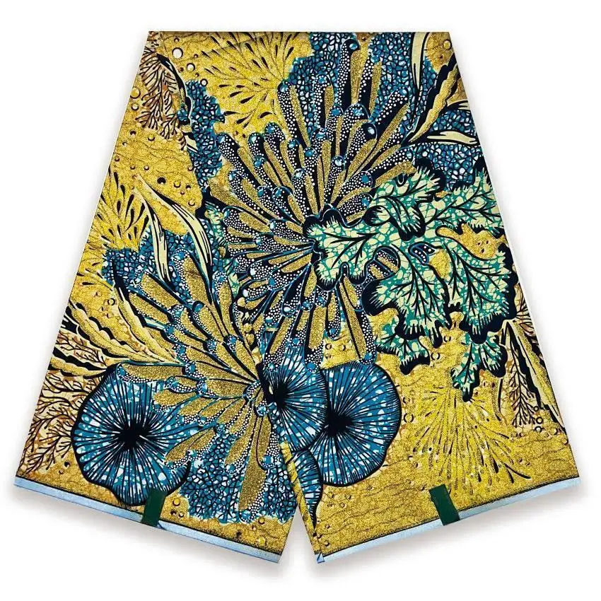 2024 новый стиль африканская ткань Supe-V hollande нигерийский золотой восковой принт