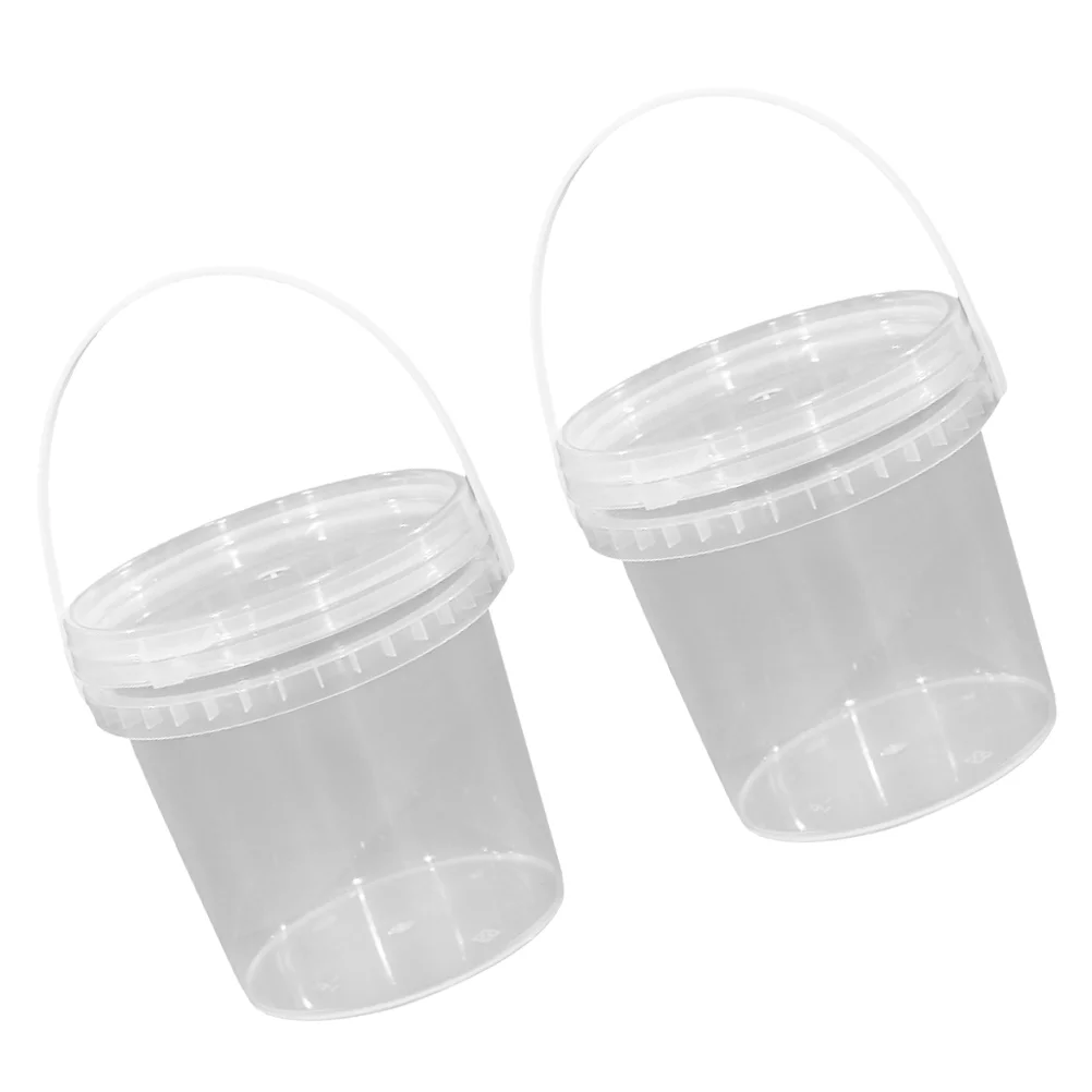 

Bucket Ice Creamstorage Clearlid Freezer Container Containers Pail Deli Tub Handle Lidsfood Buckets Round Transparent Tubs Pizza