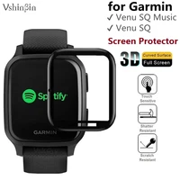 2pcs 3d edge soft screen protector for garmin venu sq music smart watch full coverage scratch proof protective film