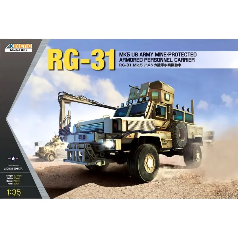 KINETIC K61015 1/35 RG-31 Mk5 Броненосец с защитой от шахт армии США — комплект масштабной