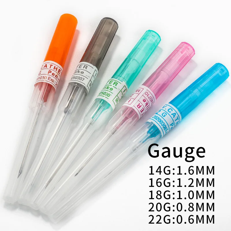 

5pcs/pack 14G 16G 18G 20G 22G I.V. Catheter Needles 316 Stainless Steel Disposable Sterilized U Pick Tattoo Piercing Needles