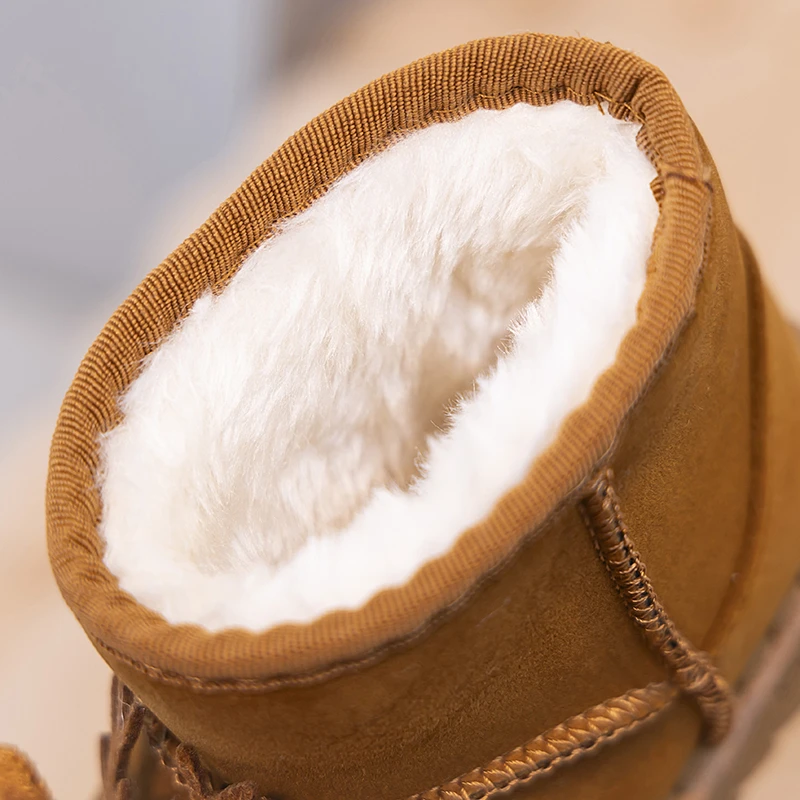 Детские зимние модные Нескользящие ботинки для снега 3D Рождественский олень