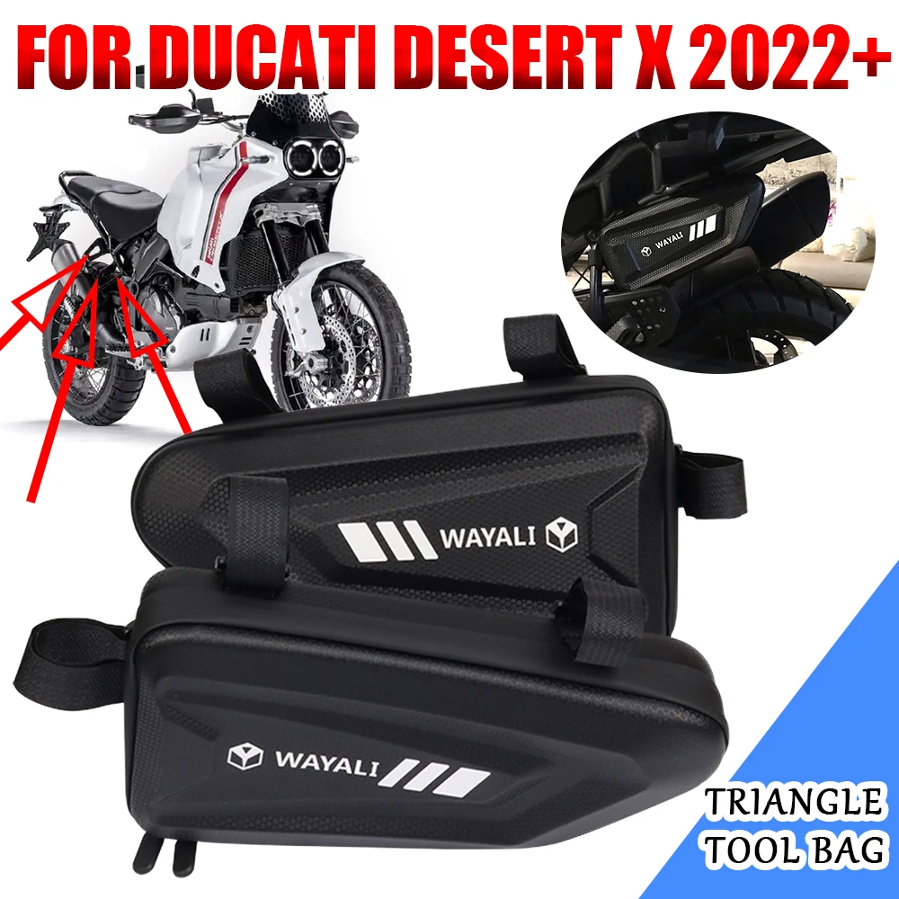 

For Ducati Desert X DesertX 2022 2023 Motorcycle Accessories Side Bag Fairing Tool Storage Bags Triangle Bags Bumper Bags Parts