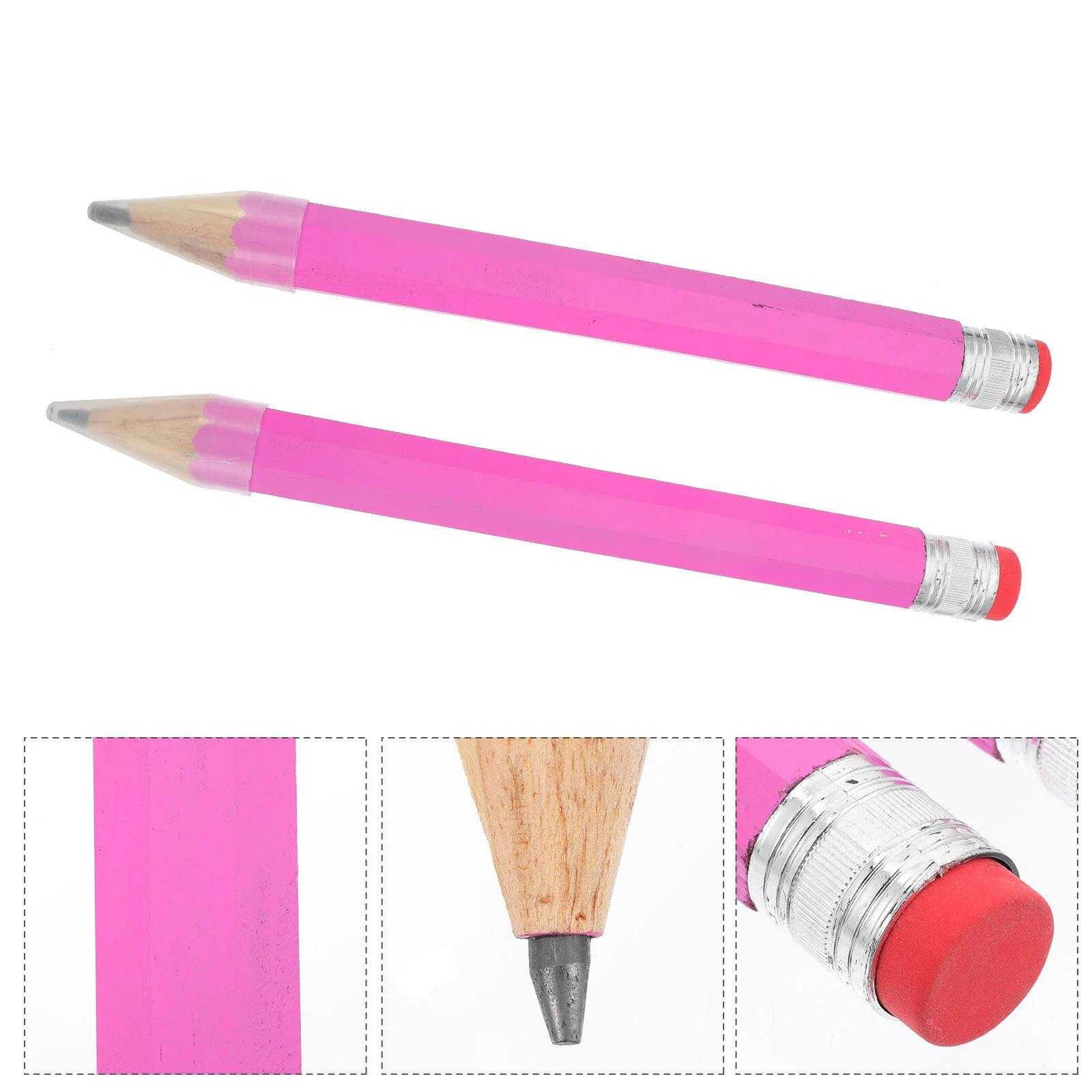 

2 Pcs Long Pencils Toddler Toys Performance Props Wooden Preschool Colored Kids