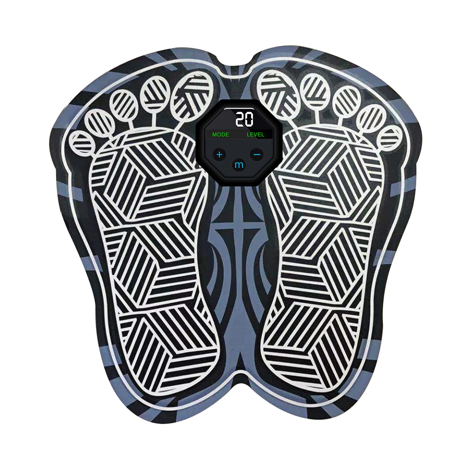 

Electric Portable Foldable Foot Massage Pad 10 Modes 20 Levels Intensity with LCD Screen USB Charging for Feet Leg Pain Relieve