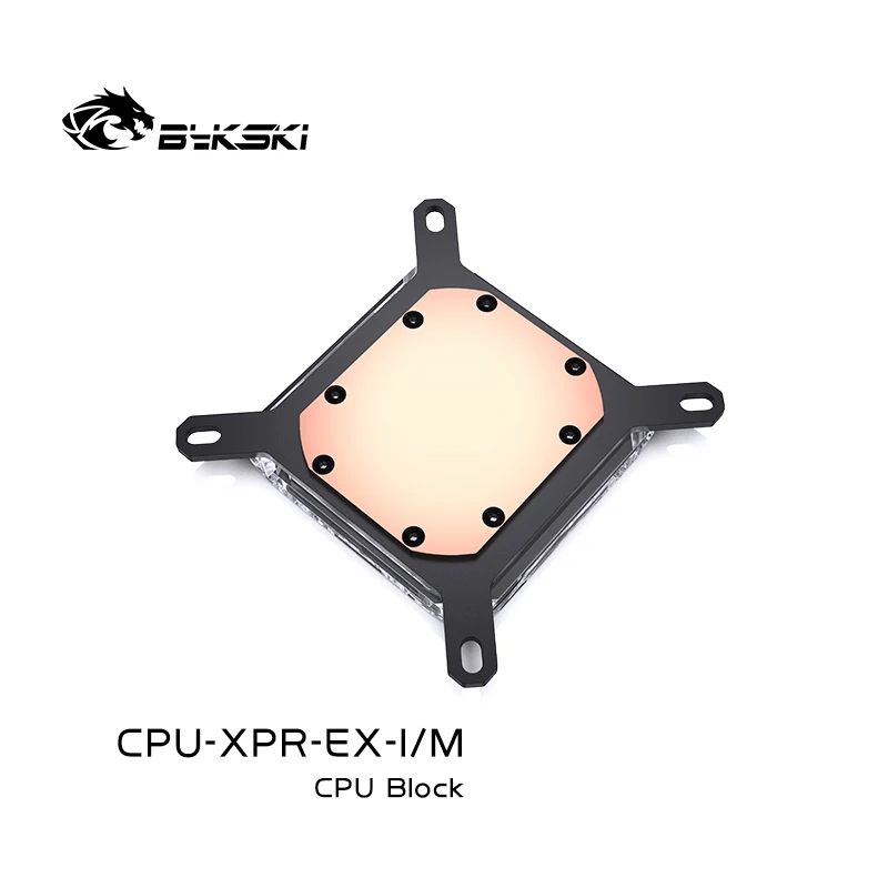 Фото Bykski акриловый водяной блок процессора для INTEL LGA1700/1800/115X/ AMD Ryzen 9 AM5 AM4 0,08 мм микроканальный радиатор водяного охлаждения №3