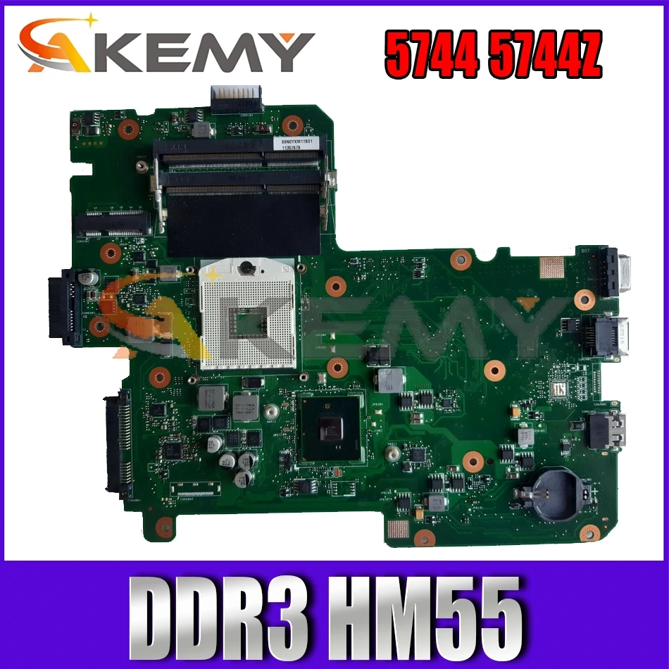 

AKEMY MBV5M0P001 Laptop Motherboard For Acer TravelMate 5744 5744Z 08N1-0P53J00 BIC50 MAIN BOARD 15.6" DDR3 HM55