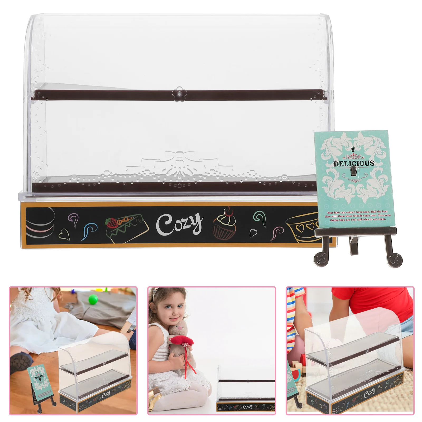 

Simulation Cake Stand Mini Display Decoration Miniature Cabinet House Furniture