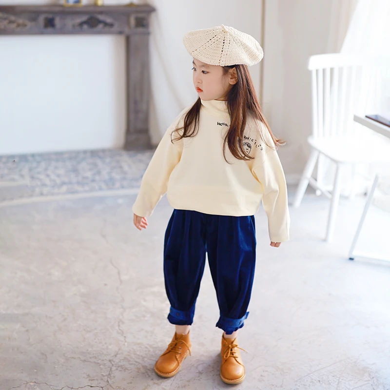 Детские комплекты одежды новинка весенний детский коричневый свитер со звездами