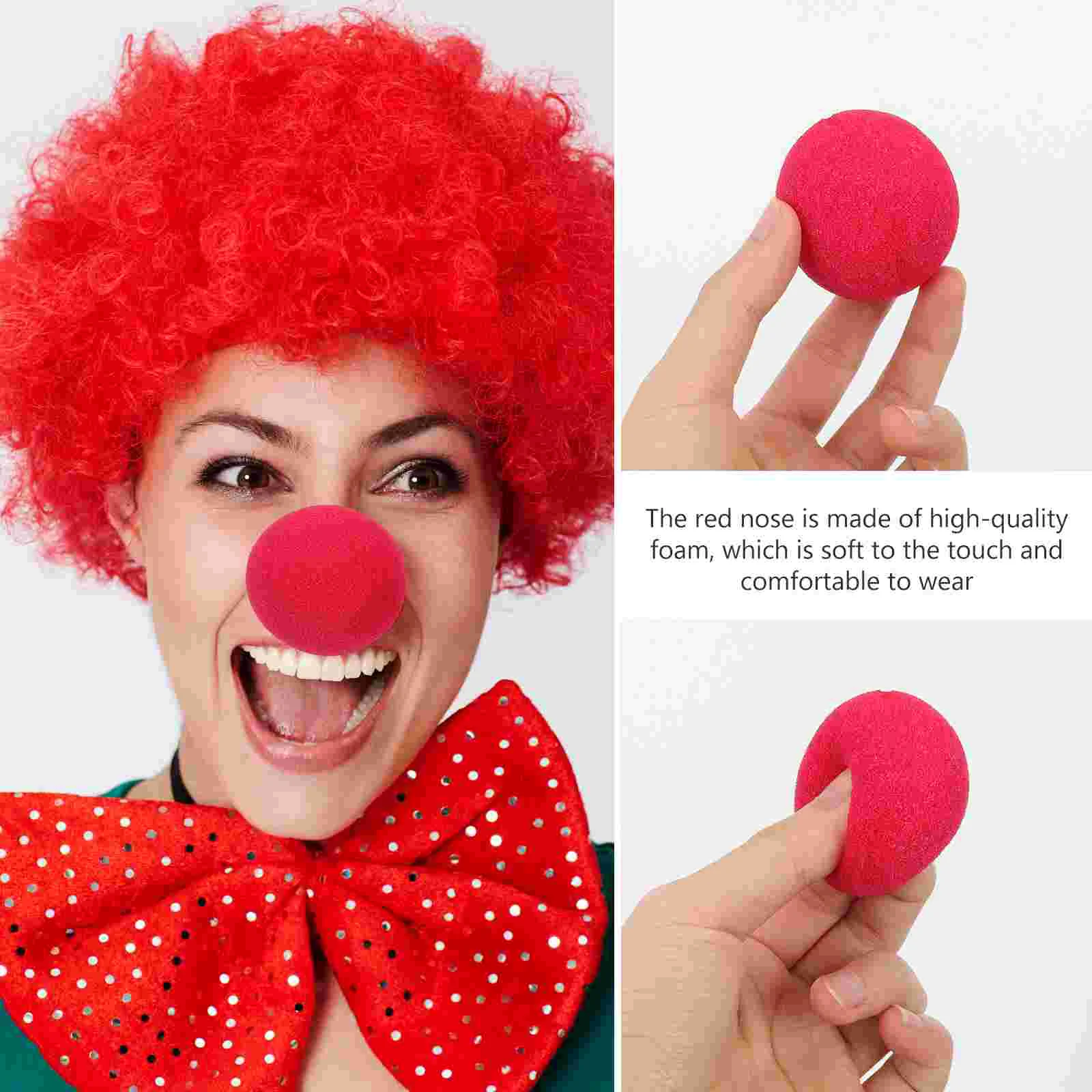 

25 Pcs Foam Nose Cosplay Decor Replaceable Clown Prop Red Dress Circus Noses Sponge Decorative Plaything Compact