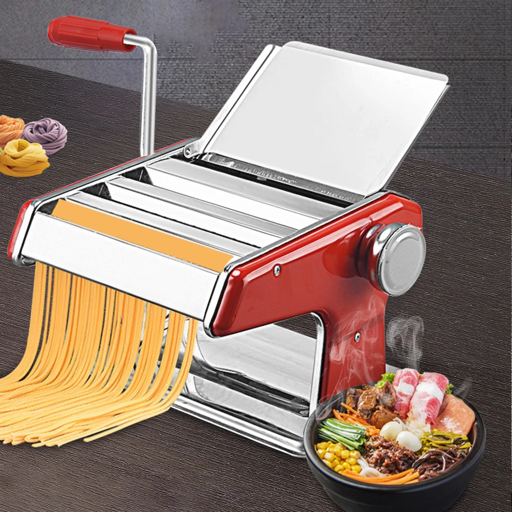 

Ручная режущая машина из нержавеющей стали с регулируемой толщиной, машина для изготовления теста, лапши, макаронных изделий, 2/3 лезвий, кухонные инструменты