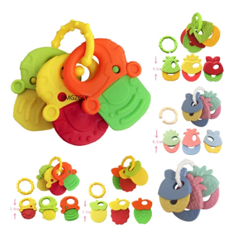 

1PC Silicone Teethers Baby Toy Newborn Chews Food Grade Training Bed Toy New Chews Food Grade Silicone Feeding Infant Pacifier