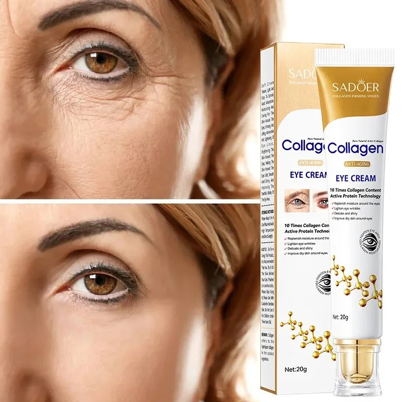 

Collagen Eye Cream Firms Moisturizes Improves Black Circles Eyelines Bags Fade Fine Lines Anti-Aging Remove the Spot Eyes Care