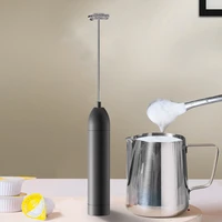 mini electric milk frother creative stainless steel kitchen whisk coffee milk whisk automatic milk powder mixer household