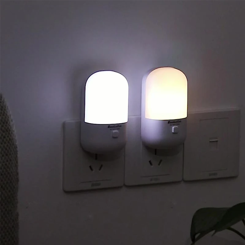 

3W Night Light With Plug Energy Saving LED Night Lamp Wall Lights For Home Aisle WC Bedside LED Lamp Hallway Pathway Lighting