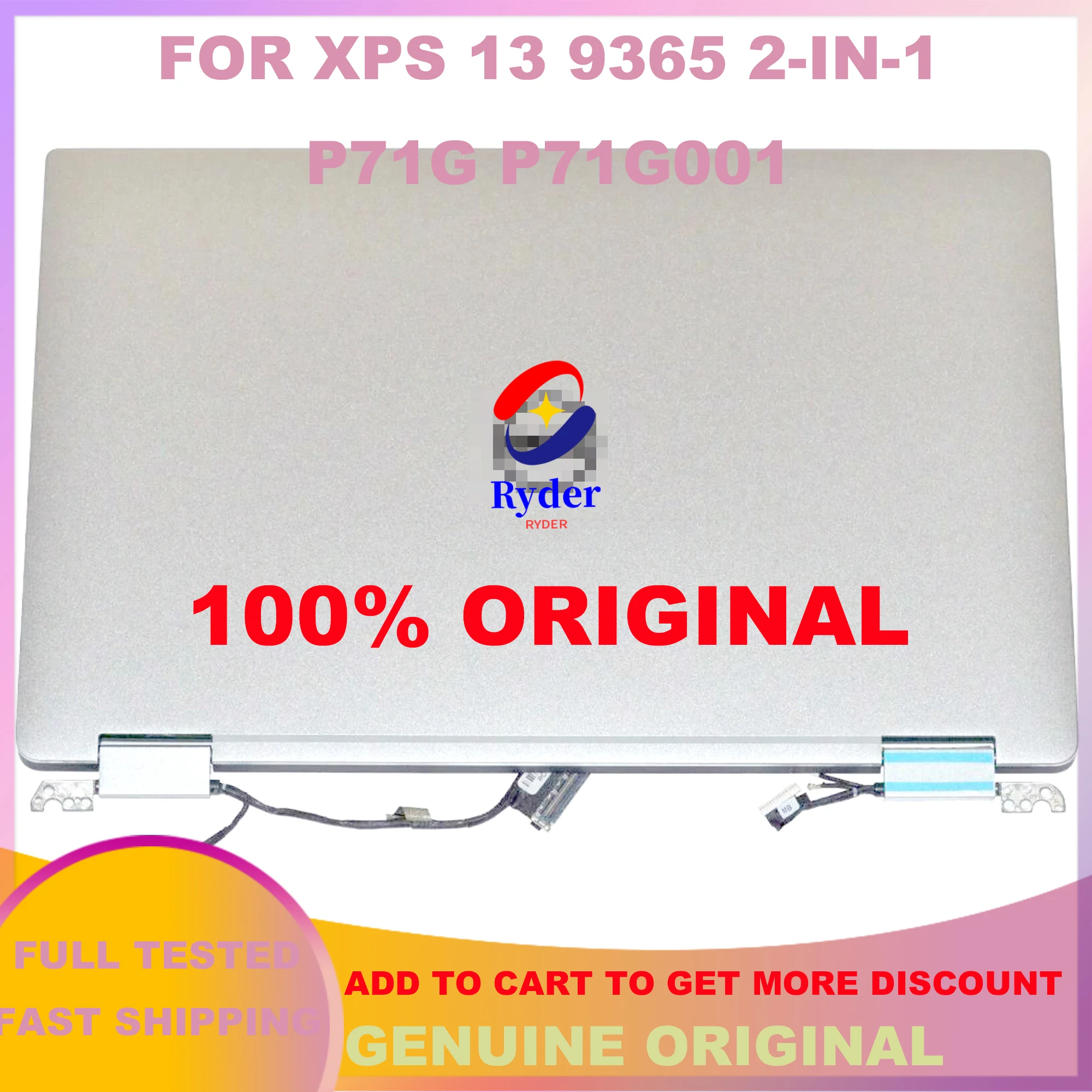 Оригинальный сенсорный ЖК-экран FHD QHD 13 3*3200 для Dell XPS 1800 P71G P71G001 в сборе с петлями