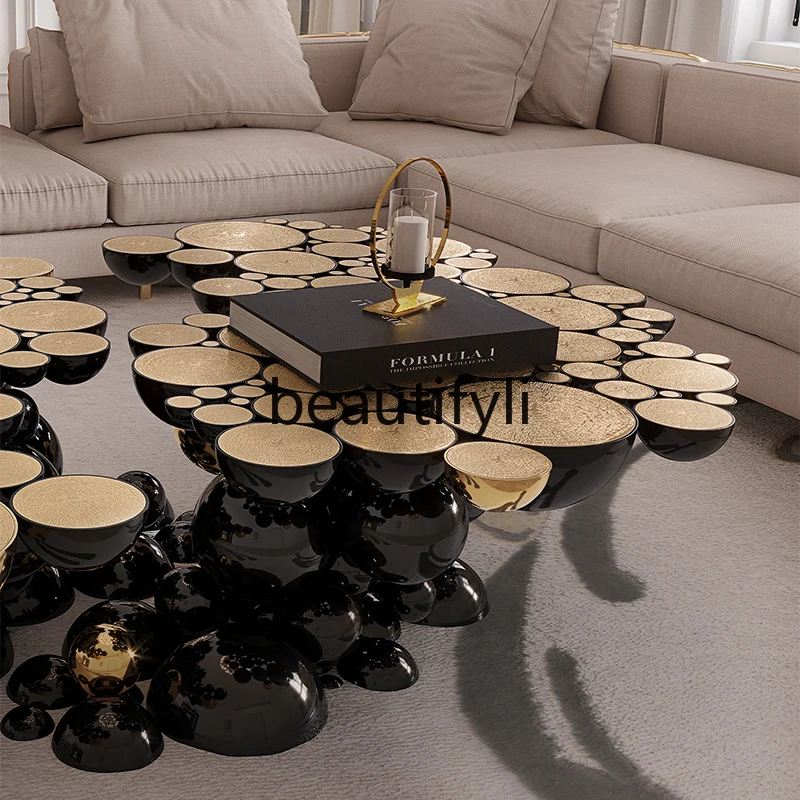 Высококачественный светлый роскошный современный журнальный столик из