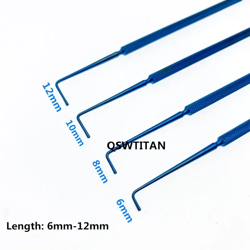 Фото Офтальмологический крючок Helveston Muscle Hook из титана, 6-12 мм, хирургический инструмент для глазных операций №3