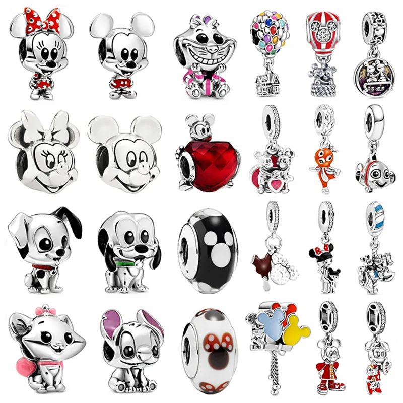 

Disney Marvel DIY Pendant Cartoon Mickey Minnie Jewelry Accessories Pandora Alloy Bracelet Beaded Animal Puppy Cat Ornament Gift